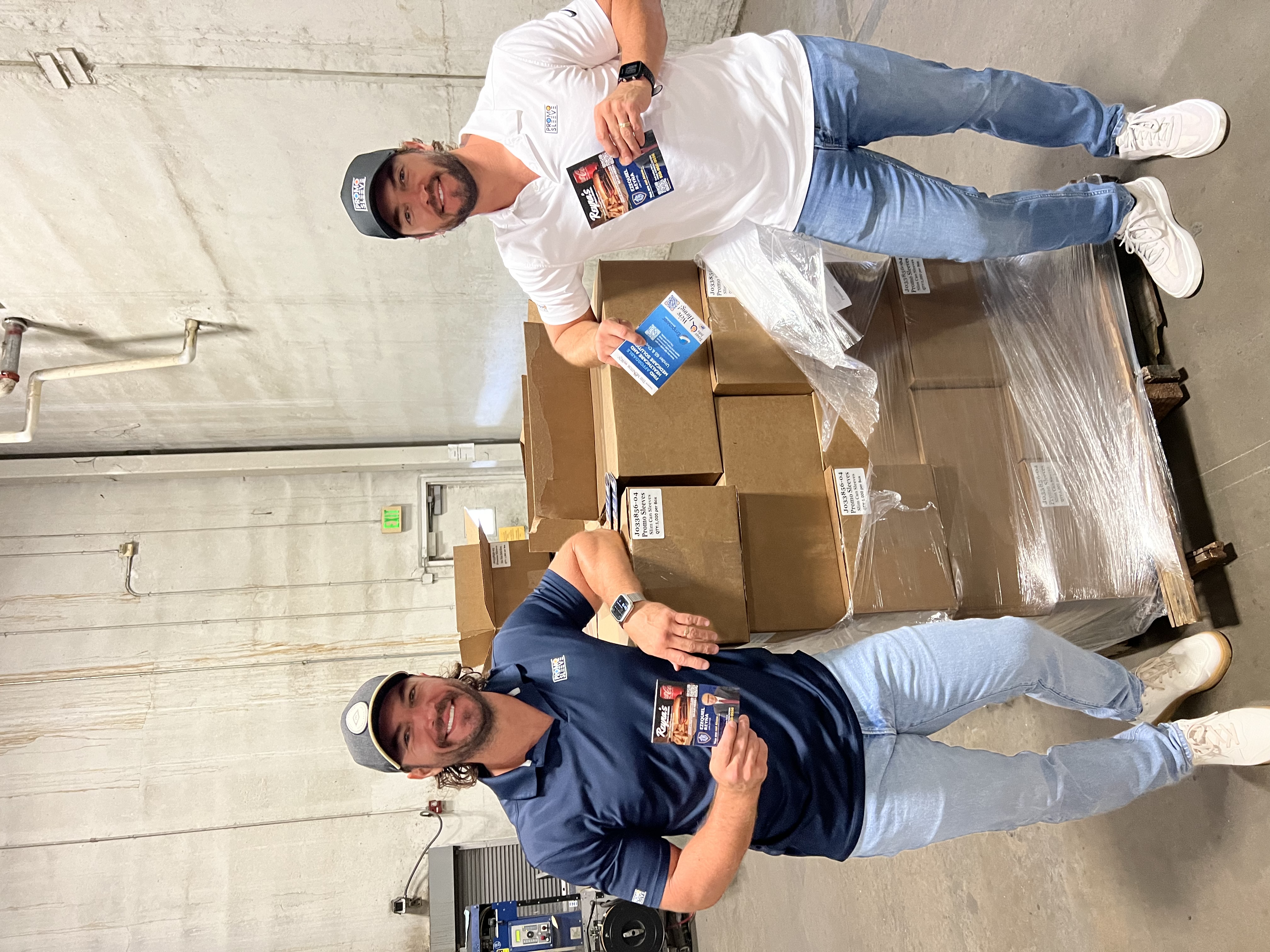 Scanning a PromoSleeve cup QR code with a smartphone to see live campaign details